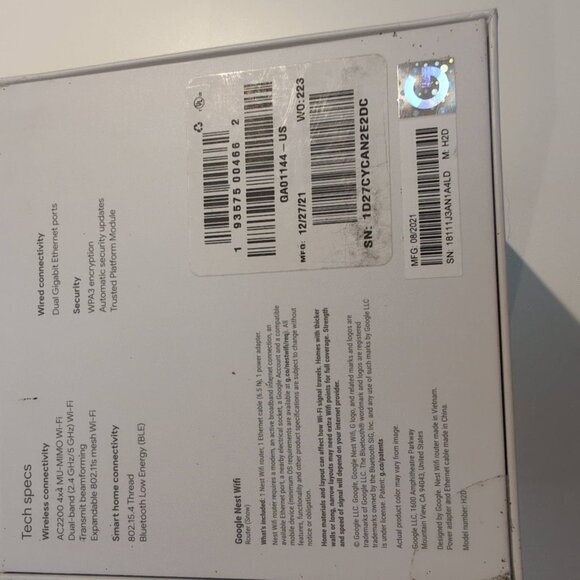 Google Nest WiFi Router - NIB - Picture 6 of 6